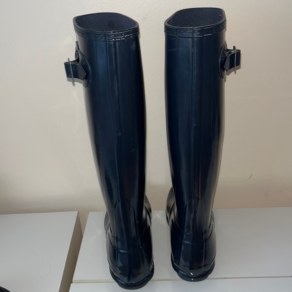 Hunter rain boots navy blue gloss size 6 - Picture 3 of 3